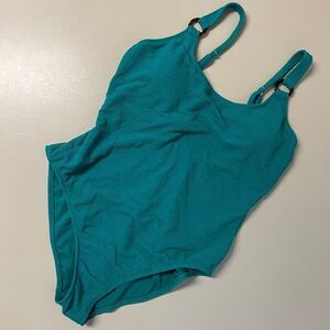 Shade & Shore Women's Teal One Piece Bathing Suit Size Large (12-14)